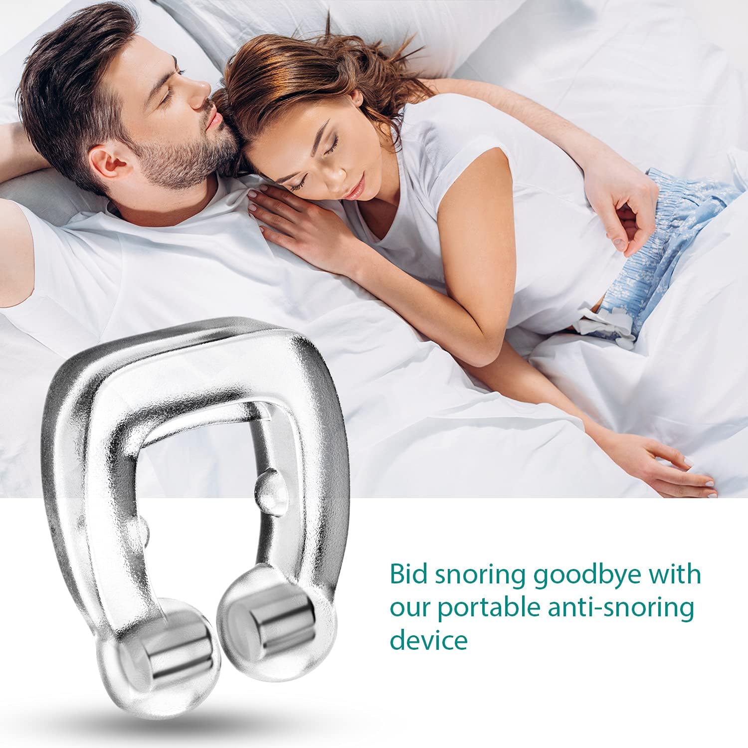 Bangbrek Anti Snoring Devices - Siline Magnetic Anti Snoring Nose Clip, Snoring Solution - fortable Nasal to Relieve Snore(4 PCS)
