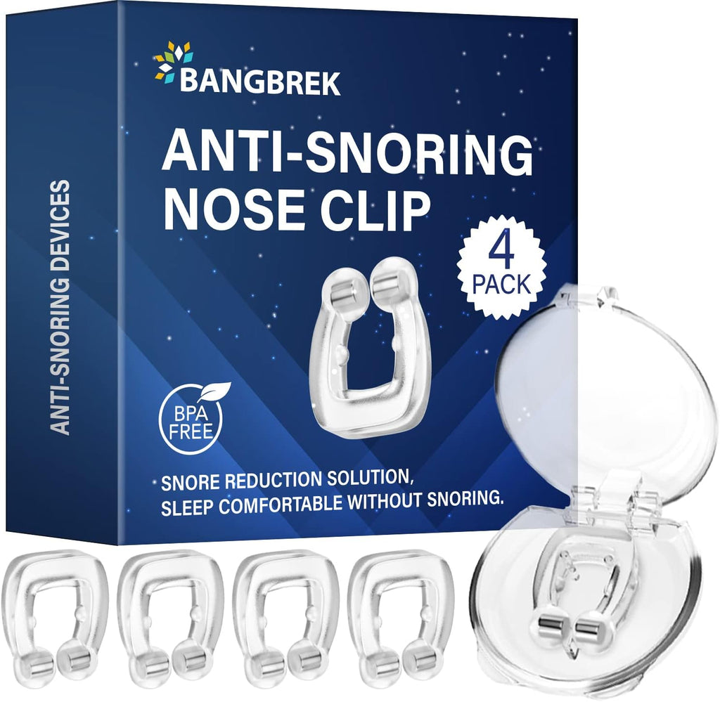 Bangbrek Anti Snoring Devices - Siline Magnetic Anti Snoring Nose Clip, Snoring Solution - fortable Nasal to Relieve Snore(4 PCS)