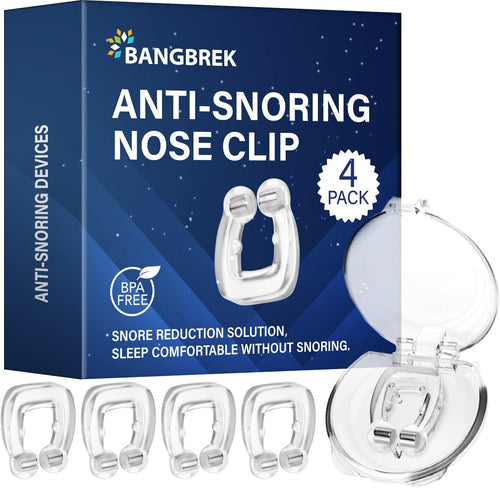 Bangbrek Anti Snoring Devices - Siline Magnetic Anti Snoring Nose Clip, Snoring Solution - fortable Nasal to Relieve Snore(4 PCS)