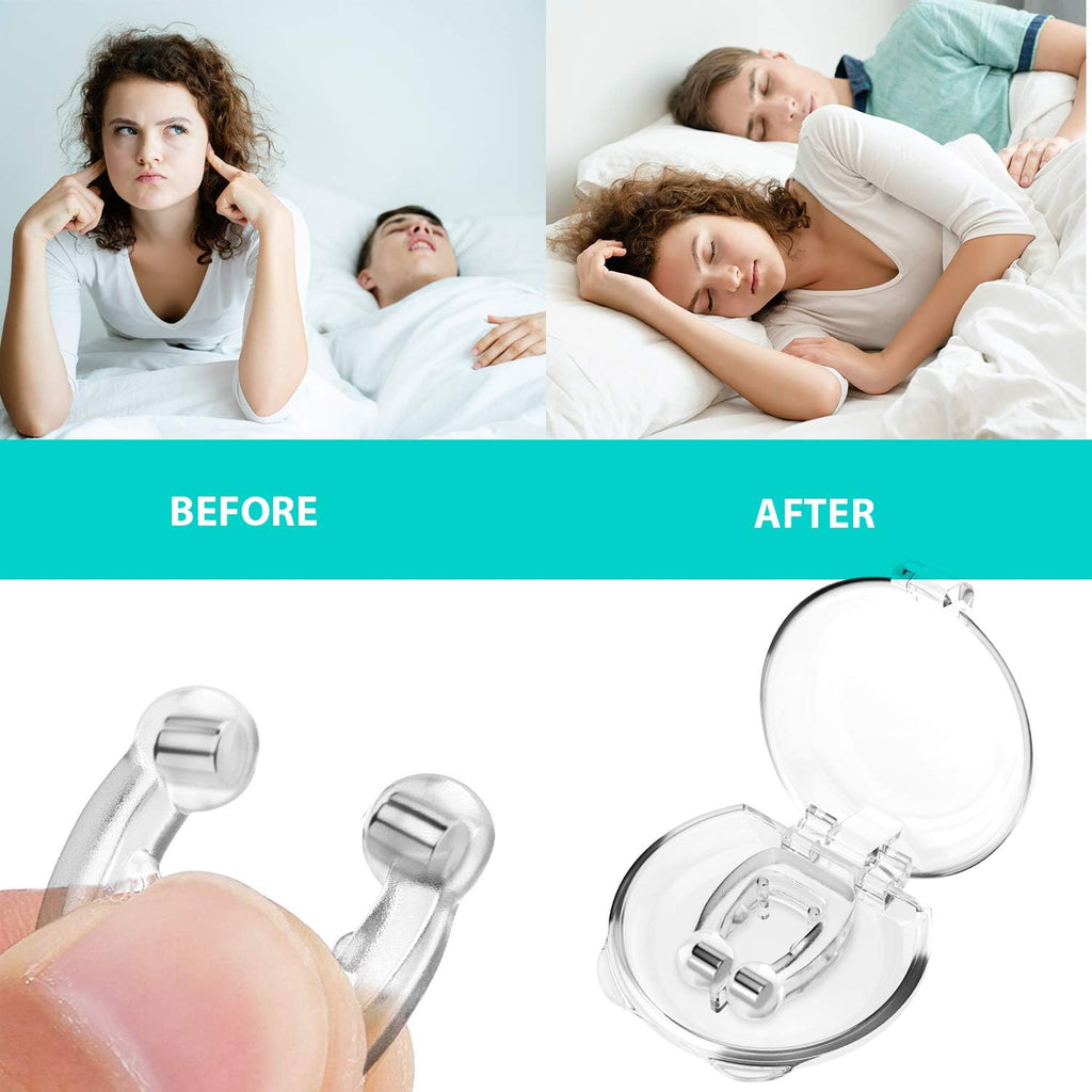 Bangbrek Anti Snoring Devices - Siline Magnetic Anti Snoring Nose Clip, Snoring Solution - fortable Nasal to Relieve Snore(4 PCS)